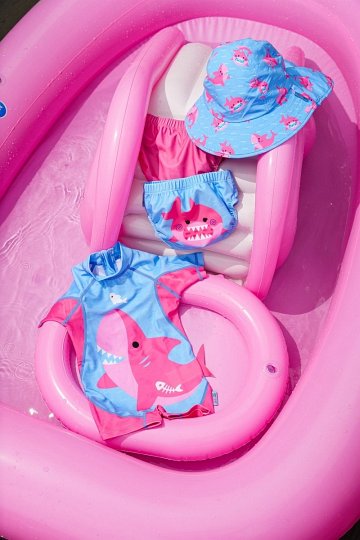 Zoocchini Kombinezon do Pływania Różowy Rekin 12-24 miesiące