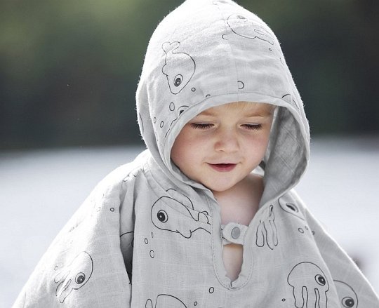 Done by Deer Sea Ponczo Kąpielowe Blue