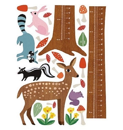 Wallies Naklejki Miarka Wzrostu Las