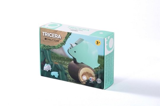 Halftoys Magnetyczny Składany Dinozaur Triceratops