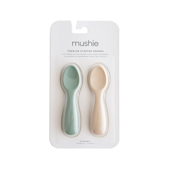 Mushie Łyżeczki do Samodzielnego Jedzenia 2-pak Cambridge Blue /
