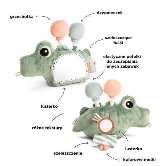 Done by Deer Zabawka Lusterko Stojące Croco Green