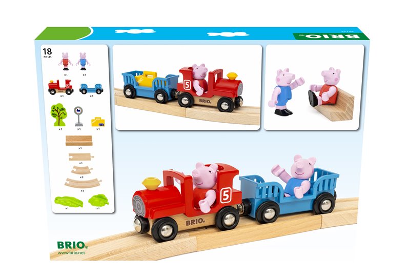 BRIO World Zestaw Kolejki Świnka Peppa 18 el.