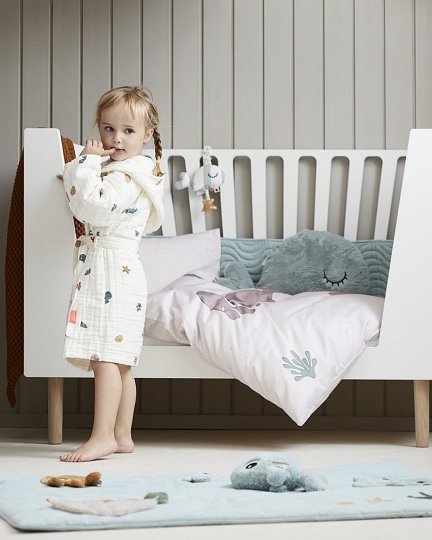 Done by Deer Sea Pościel Niemowlęca GOTS Blue 70x100/40x45 cm