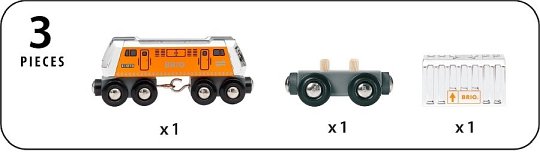 BRIO Pociąg Drewniany z Wagonem Towarowym EDYCJA SPECJALNA