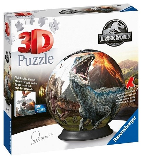 Ravensburger Puzzle 3D Kula Jurassic World 72 el.