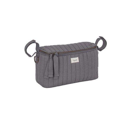 3 Sprouts Organizer Do Wózka Quilted Solid Charcoal Grey