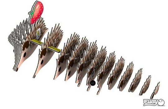 Eugy Układanka Eko 3D Strzyżyk Jeżyk