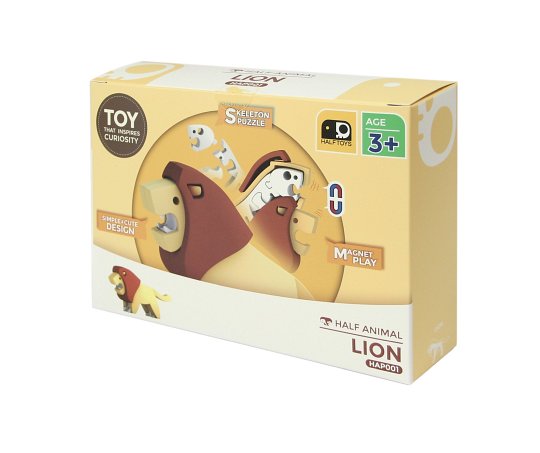 Halftoys Magnetyczny Składany Lew z Książeczką