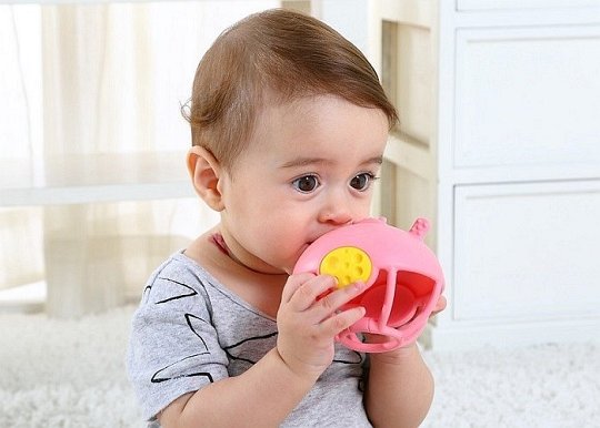 Smily Mia Gryzak Zabawka Hipopotam Pink