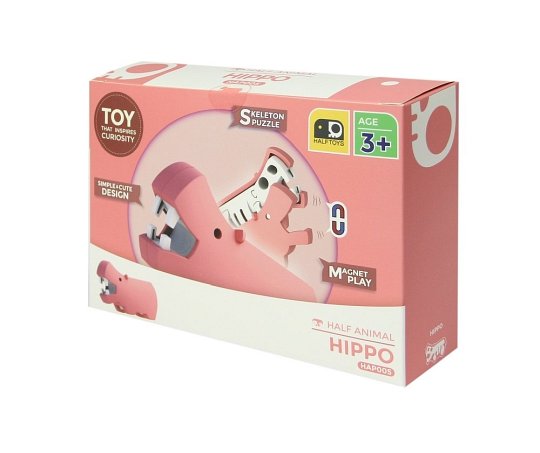 Halftoys Magnetyczny Składany Hipopotam z Książeczką