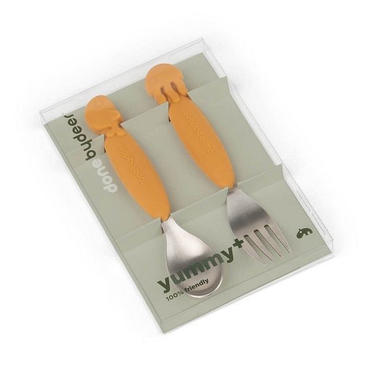 Done by Deer Sea Yummy+ Sztućce dla Dziecka 2szt Mustard