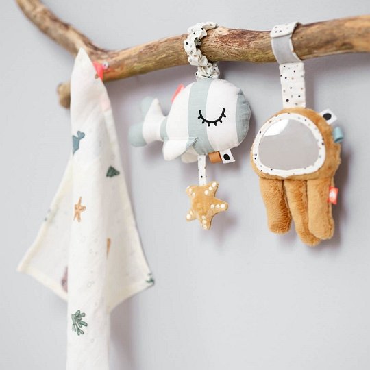 Done by Deer Sea Zawieszka dla Niemowlaka 2szt. Blue/Mustard