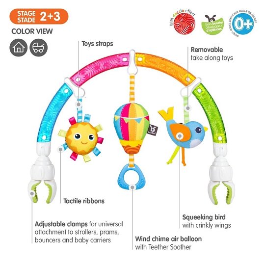 Benbat Łuk Pałąk z Zabawkami do Wózka Rainbow
