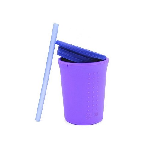 GoSili Kubek ze Słomką Purple/Navy 350ml