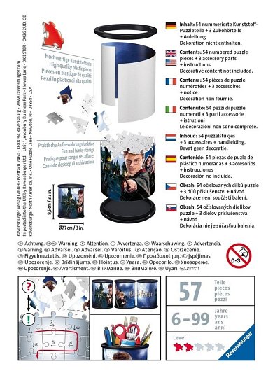 Ravensburger Puzzle 3D Przybornik na Biurko Harry Potter 54 el.