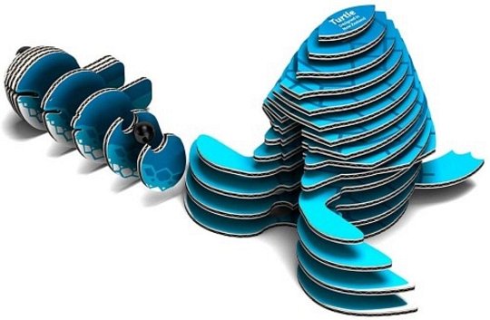 Eugy Układanka Eko 3D Żółwik