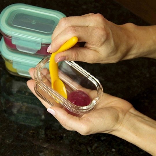 Innobaby Łyżeczka Silikonowa w Etui Mango