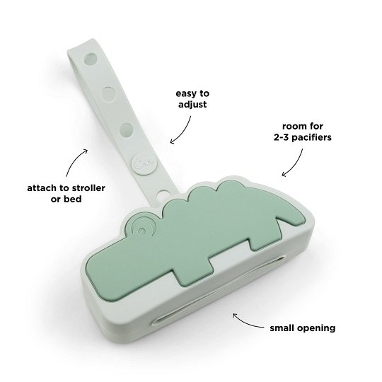 Done by Deer Etui na Smoczek Krolodyl Croco Green