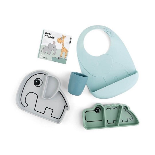 Done by Deer Zestaw Prezentowy Obiadowy Stick&Stay Blue Mix