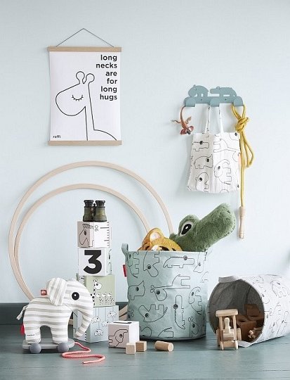 Done by Deer Contour Miękkie Kosze Grey