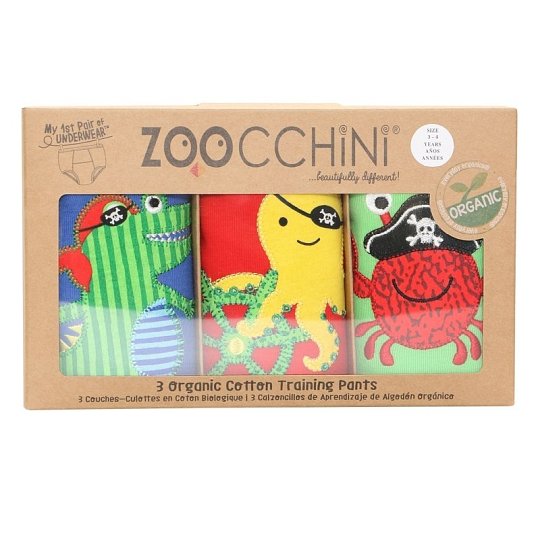 Zoocchini Majtki Treningowe Chłopięce Piraci 2-3 lata – 3 szt.