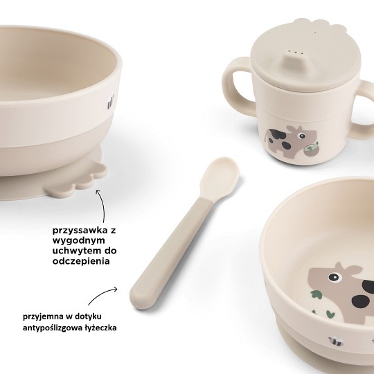 Done by Deer Pierwszy Zestaw Obiadowy Foodie Tiny Farm Sand