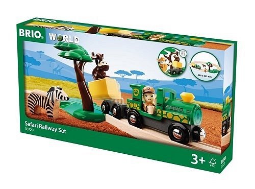 BRIO World Kolejka Drewniana Safari 17el.