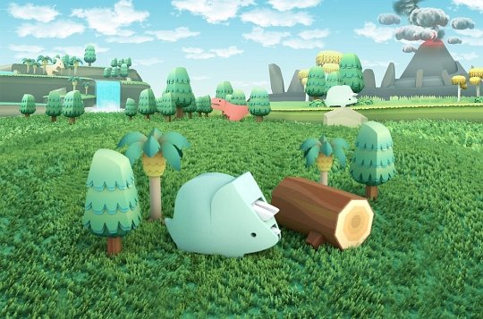 Halftoys Magnetyczny Składany Dinozaur Triceratops z Makietą