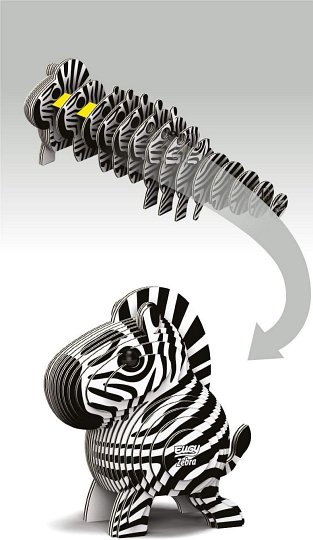 Eugy Układanka  Eko 3D Zebra