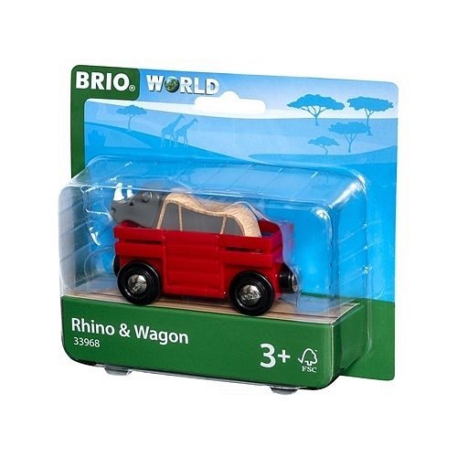 BRIO World Wagon z Nosorożcem Safari