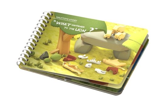 Halftoys Magnetyczny Składany Lew z Książeczką