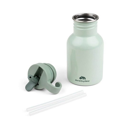 Done by Deer Butelka Stalowa z Ustnikiem 350ml Croco Green