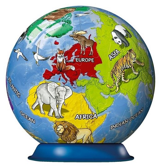 Ravensburger Puzzle 3D Kula Globus dla Dziecka 72 el.