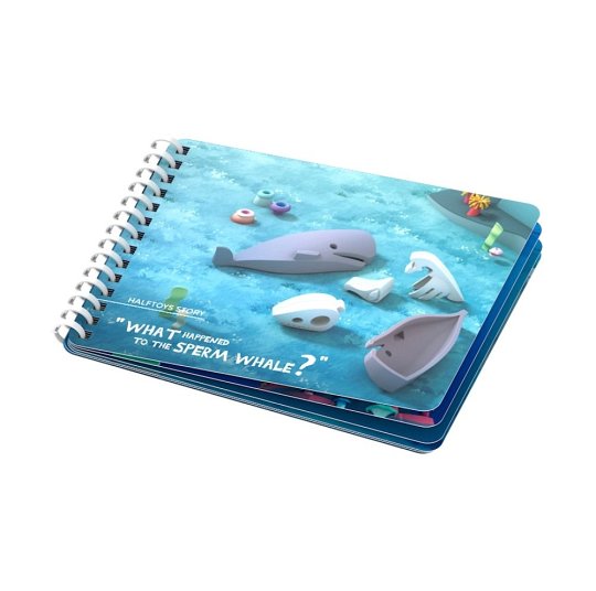 Halftoys Magnetyczny Składany Wieloryb Kaszalot z Książeczką
