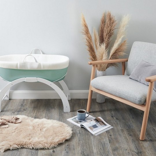 Shnuggle Kosz Mojżesza ze Stojakiem Dreami Eucalyptus