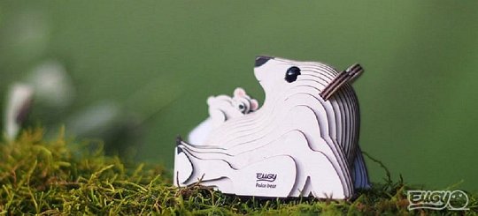 Eugy Układanka Eko 3D  Niedźwiedź Polarny