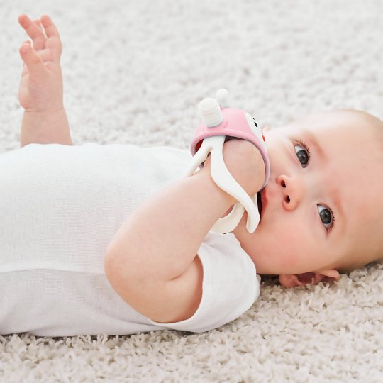 Smily Mia Gryzaki dla Niemowląt Pingwin i Renifer Light Pink