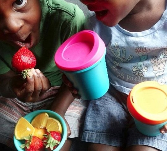 Silikids Kubek Silikonowy Aqua/Orange