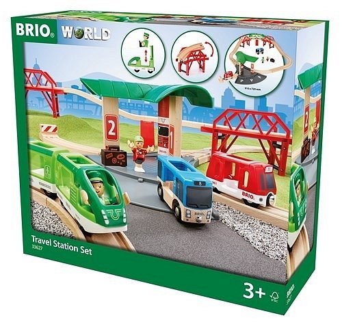 BRIO World Zestaw Kolejka z Dworcem