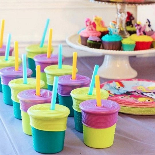 Silikids Kubek ze Słomką Sea/Lime