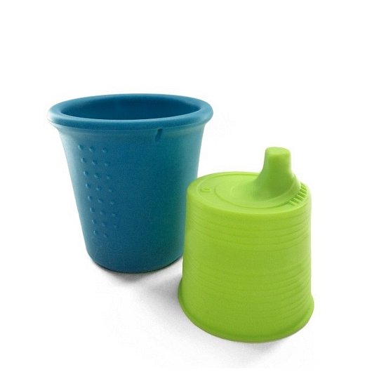 Silikids Kubek z Ustnikiem Teal/Lime