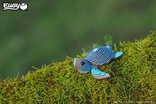 Eugy Układanka Eko 3D Żółwik