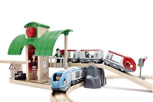BRIO World Zestaw Kolejowy z Dworcem