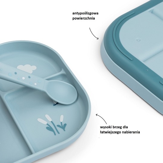 Done by Deer Talerzyk Dzielony Foodie Elphee Blue