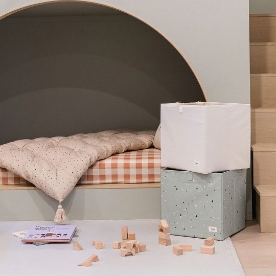 3 Sprouts Pudełko na Zabawki Recycled Terrazzo Green