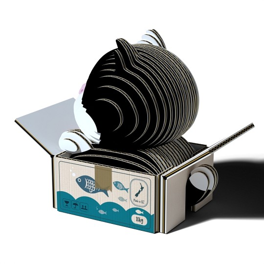 Eugy Układanka Eko 3D Kotek Tuxedo