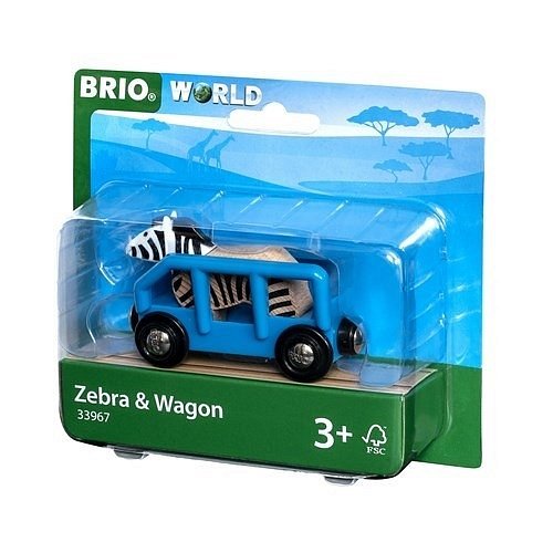 BRIO World Wagon z Zebrą Safari