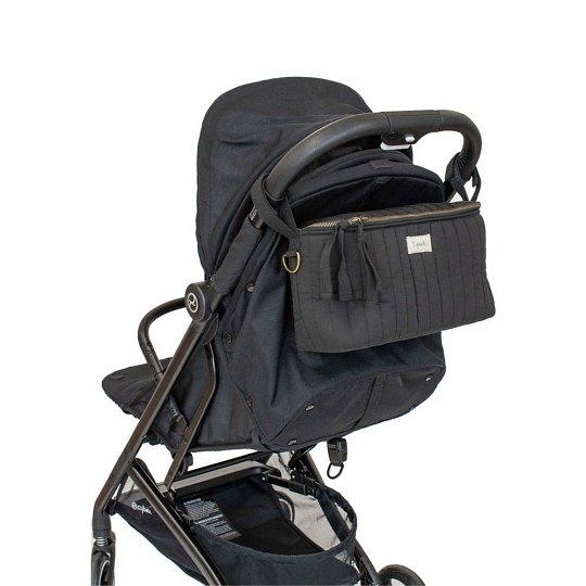 3 Sprouts Organizer Do Wózka Quilted Solid Black