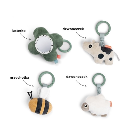 Done by Deer Mata Edukacyjna dla Niemowlaka Tiny Farm Green